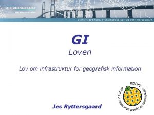 GI Loven Lov om infrastruktur for geografisk information