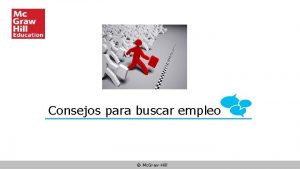 Consejos para buscar empleo Mc GrawHill CONTENIDOS El