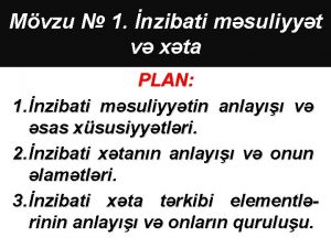 Mvzu 1 nzibati msuliyyt v xta PLAN 1