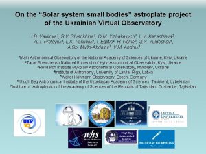 On the Solar system small bodies astroplate project