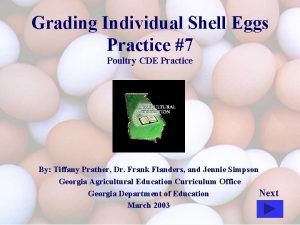 Grading Individual Shell Eggs Practice 7 Poultry CDE