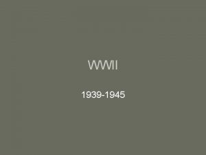 WWII 1939 1945 June 28 1919 Treaty of