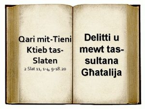 Qari mitTieni Delitti u mewt tas Ktieb tas