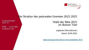 Die Struktur der pastoralen Gremien 2022 2025 Gremienstruktur