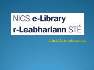 http library nics gov uk NICS Library Service