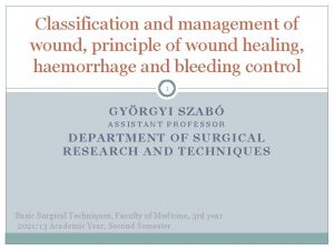 Classification and management of wound principle of wound