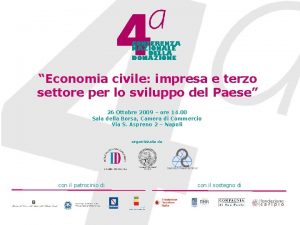 Economia civile impresa e terzo settore per lo