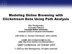 Modeling Online Browsing with Clickstream Data Using Path