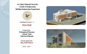 AnNajah National University Faculty of Engineering Building Engineering