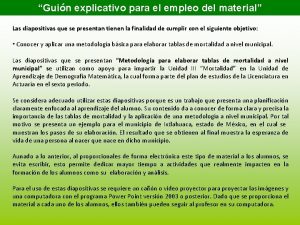 Guin explicativo para el empleo del material Las