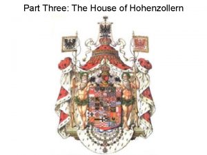 Part Three The House of Hohenzollern The Thirty