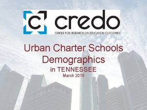 Urban Charter Schools Demographics in TENNESSEE March 2015