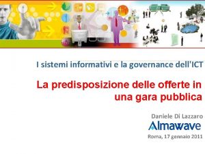 I sistemi informativi e la governance dellICT La