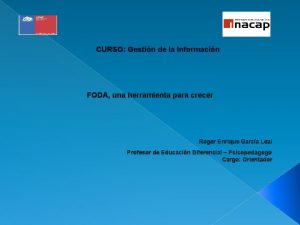 CURSO Gestin de la Informacin FODA una herramienta