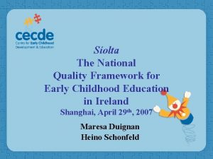 Solta The National Quality Framework for Early Childhood