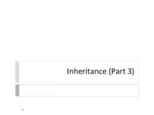 Inheritance Part 3 1 Preconditions and Inheritance precondition