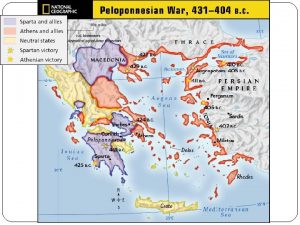 Peloponnesian Wars 432 B C to 404 B