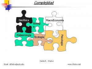 Complejidad Geofisica Macro Economa Biolog a Ecologa Psicologia