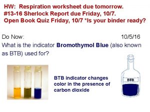 HW Respiration worksheet due tomorrow 13 16 Sherlock