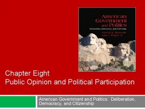 Chapter Eight Public Opinion and Political Participation American