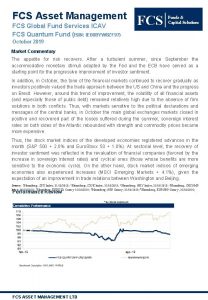 FCS Asset Management FCS Global Fund Services ICAV