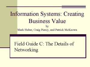 Information Systems Creating Business Value by Mark Huber