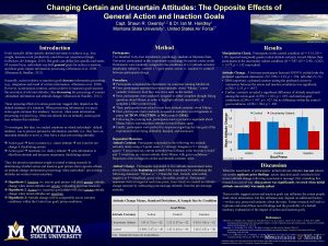 Changing Certain and Uncertain Attitudes The Opposite Effects