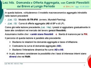 Lez 14 b Domanda e Offerta Aggregata con