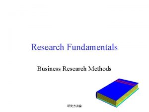 Research Fundamentals Business Research Methods Methods of Knowing