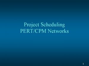 Project Scheduling PERTCPM Networks 1 GANTT CHART Originated