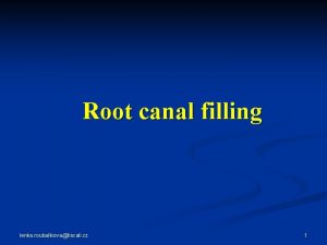 Root canal filling lenka roubalikovatiscali cz 1 Ideal