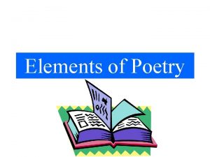 Elements of Poetry What is Poetry Poetry is