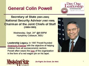 General Colin Powell Secretary of State 2001 2005