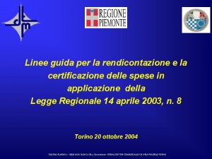 Linee guida per la rendicontazione e la certificazione