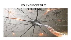 POLYNEUROPATHIES PERIPHERAL FAIZA AMJAD The 3 questions of