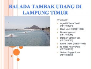 BALADA TAMBAK UDANG DI LAMPUNG TIMUR BY GROUP