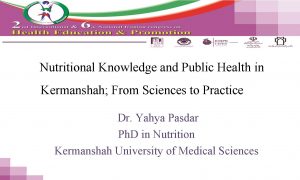 Nutritional Knowledge and Public Health in Kermanshah From
