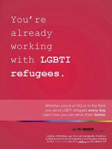 Youre already working with LGBTI refugees Whether youre