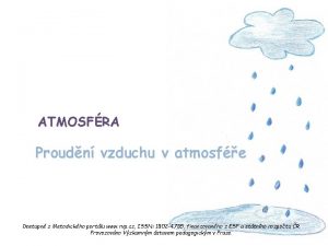 ATMOSFRA Proudn vzduchu v atmosfe Dostupn z Metodickho