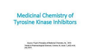 Medicinal Chemistry of Tyrosine Kinase Inhibitors Source Foyes