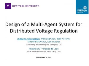 Design of a MultiAgent System for Distributed Voltage