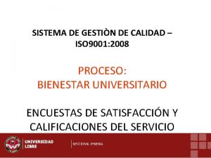 SISTEMA DE GESTIN DE CALIDAD ISO 9001 2008