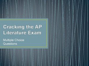 Cracking the AP Literature Exam Multiple Choice Questions