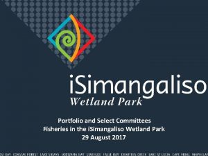 Portfolio and Select Committees Fisheries in the i
