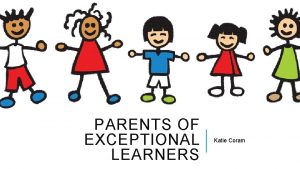PARENTS OF EXCEPTIONAL LEARNERS Katie Coram POINTS FOR