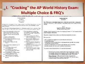 I Cracking the AP World History Exam Multiple