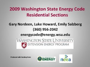 2009 Washington State Energy Code Residential Sections Gary