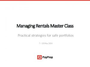 Managing Rentals Master Class Underwritten by RMB Structured