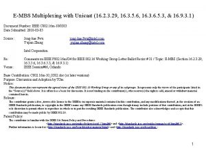 EMBS Multiplexing with Unicast 16 2 3 29