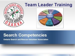 Team Leader Training Search Competencies Ontario Search and